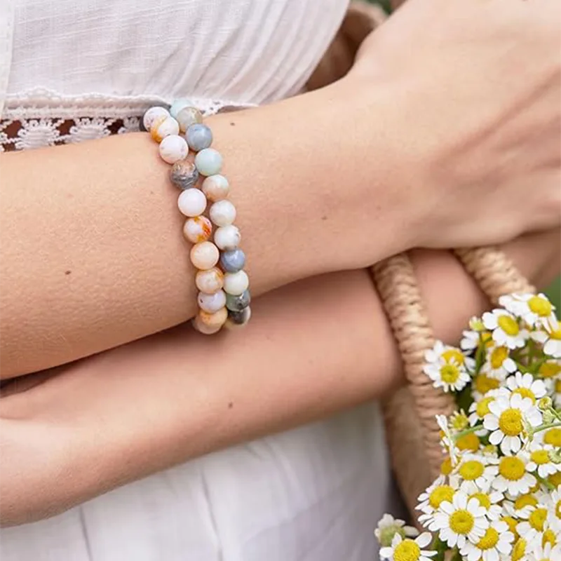 สร้อยข้อมือลูกปัดผู้หญิงหินธรรมชาติ สร้อยข้อมือลูกปัดผู้หญิงหินธรรมชาติ